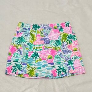 Lilly Pulitzer Pink and Green Tropical Skort